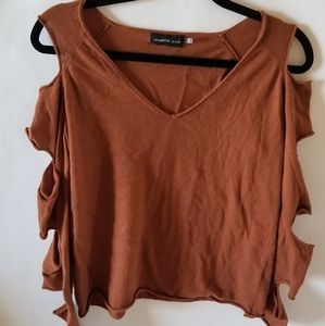 Brown long sleeve top